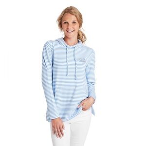 Vineyard Vines Women’s Long-Sleeve Striped Whale Terry Hoodie - Size S